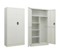 VidaXL Armoire à Casiers - Gris Clair