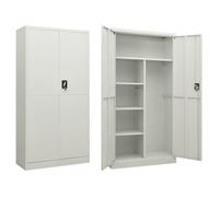 vidaXL Armoire à casiers Gris clair 90x40x180 cm Acier
