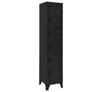 vidaXL Armoire à casiers - Noir - 38x40x180 cm