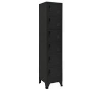 vidaXL Armoire à casiers 38x40x180 cm Acier Noir