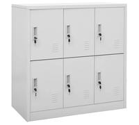 vidaXL Armoire à casiers Gris clair 90x45x92,5 cm Acier
