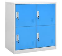 vidaXL Armoire à Casiers Verrouillables Armoire de Rangement Organisateur de Rangement Armoire de Bureau Gris Clair 336433