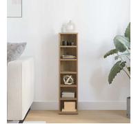 vidaXL Armoire à CD chêne artisanal 21x20x88 cm bois d'ingénierie, unité de rangement cd, armoire de rangement cd, meuble de 855829