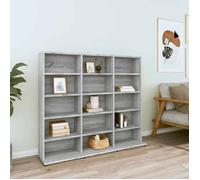 vidaXL Armoire à CD Étagère Meuble de Rangement Maison Armoire de Bureau Étude Chambre Intérieur Sonoma Gris 100x23x89,5 cm 815484