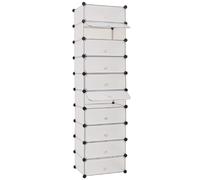 VIDAXL Armoire à chaussures 10 compartiments - Blanc