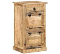 vidaXL Armoire à Chaussures 4 Niveaux avec Tiroir Organisateur de Chaussures Range-Chaussures Entrée Couloir Salon Intérieur Bois de Manguier Brut 328297 Multicolore G