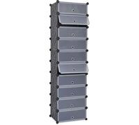 vidaXL Armoire à chaussures avec 10 compartiments Noir
