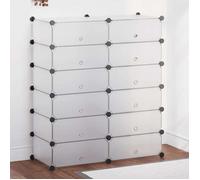 vidaXL Armoire à chaussures avec 12 compartiments Blanc