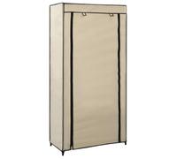 vidaXL Armoire à chaussures avec housse Tissu 58x28x106 cm Crème