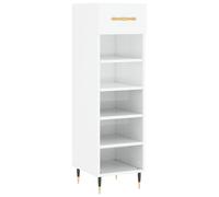 vidaXL Armoire à chaussures blanc brillant 30x35x105 cm Bois composite