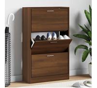 vidaXL Armoire à chaussures Chêne marron 63x24x103cm Bois d'ingénierie 342557