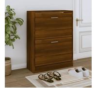 vidaXL Armoire à chaussures 342563 Chêne marron Bois d'ingénierie 63x24x81 cm