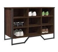 vidaXL Armoire à chaussures chêne marron 90x38x61,5 cm bois ingénierie, étagère à chaussures, armoire de rangement de 848648 Marron G