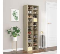 vidaXL Armoire à chaussures Chêne sonoma 54x34x183 cm Aggloméré
