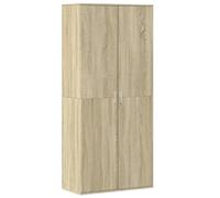 vidaXL Armoire à Chaussures Chêne Sonoma 80x39x178 cm Aggloméré, Rangement de Chaussures, Armoire de Rangement de Chaussures, Organisateur de Chaussures
