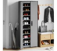 vidaXL Armoire à chaussures Gris 60x30x166 cm Tissu 337259