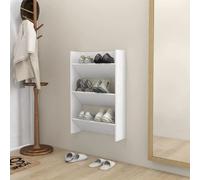 vidaXL Armoire à chaussures murale Blanc 60x18x90 cm Aggloméré