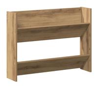 vidaXL Armoire à Chaussures Murale chêne Artisanal Bois d'ingénierie, étagère à Chaussures, Rangement à Chaussures, Support à Chaussures