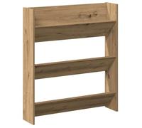 vidaXL Armoire à Chaussures Murale chêne Artisanal Bois d'ingénierie, étagère à Chaussures, Rangement à Chaussures, Support à Chaussures