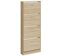 vidaXL Armoire à Chaussures Range-Chaussures Armoire de Rangement Meuble à Chaussures Entrée Couloir Salon Chêne 59x17x150 cm Bois d'Ingénierie