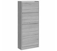 vidaXL Armoire à Chaussures Range-Chaussures Armoire de Rangement Meuble à Chaussures Entrée Couloir Salon Sonoma Gris 63x24x147 cm Bois d'Ingénierie