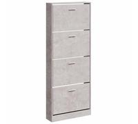 vidaXL Armoire à Chaussures Range-Chaussures Armoire de Rangement Meuble à Chaussures Entrée Couloir Salon Gris Béton 59x17x150 cm Bois d'Ingénierie