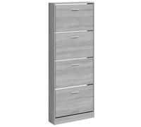vidaXL Armoire à Chaussures Range-Chaussures Armoire de Rangement Meuble à Chaussures Entrée Couloir Salon Sonoma Gris 59x17x150 cm Bois d'Ingénierie