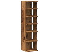vidaXL Armoire à chaussures vieux bois 28x27x102 cm bois d'ingénierie, armoire de rangement de chaussures, support à 856664