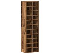 vidaXL Armoire à Chaussures Vieux Bois 54x34x183 cm Bois ingénierie, Rangement de Chaussures, Armoire de Rangement de Chaussures, Organisateur de Chaussures