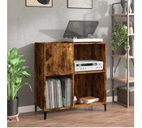 vidaXL Armoire à disques 832002 – Meuble pour tourne-disque industriel, bois d'ingénierie