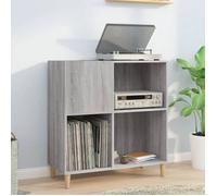vidaXL Armoire à Disques, Armoire Latérale avec Rangement, Meuble pour Tourne-Disque, Buffet de Salon, Industriel, Sonoma 831995