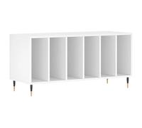 vidaXL Armoire à disques Blanc 100x38x48 cm Bois d'ingénierie