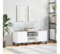 vidaXL Armoire à disques blanc 121x38x48 cm bois d'ingénierie 831684
