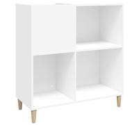 vidaXL Armoire à disques Blanc 84,5x38x89 cm Bois d'ingénierie