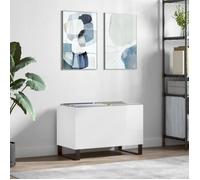 vidaXL Armoire à disques blanc brillant 74,5x38x48cm bois d'ingénierie 831734