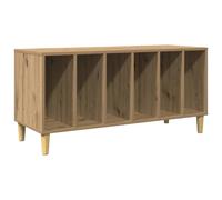 vidaXL Armoire à disques chêne artisanal 100x38x48cm bois d'ingénierie, armoire pour tourne-disques, armoire de rangement pour disques, buffet pour tourne-disques