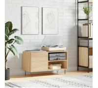 vidaXL Armoire à Disques, Support de Tourne-Disque, Armoire Latérale avec Rangement, Buffet de Salon, Moderne, Chêne Sonoma Bois d'Ingénierie