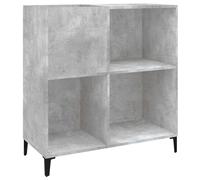 vidaXL Armoire à disques Gris béton 84,5x38x89 cm Bois d'ingénierie
