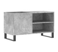 vidaXL Armoire à disques Gris béton 85x38x48 cm Bois d'ingénierie