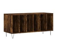 vidaXL Armoire à Disques, Support de Tourne-Disque, Armoire Latérale avec Rangement, Buffet de Salon, Moderne, Chêne Fumé Bois d'Ingénierie
