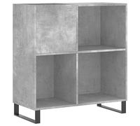 vidaXL Armoire à disques – Support tourne-disque, 84,5x38x89 cm, Gris béton, Bois d'ingénierie