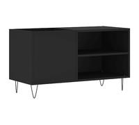 vidaXL Armoire à Disques, Support de Tourne-Disque, Armoire Latérale avec Rangement, Buffet de Salon, Moderne, Noir Bois d'Ingénierie