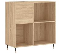 vidaXL Armoire à Disques, Support de Tourne-Disque, Armoire Latérale avec Rangement, Buffet de Salon, Moderne, Chêne Sonoma Bois d'Ingénierie