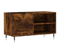 vidaXL Armoire à Disques, Support de Tourne-Disque, Armoire Latérale avec Rangement, Buffet de Salon, Moderne, Chêne Fumé Bois d'Ingénierie