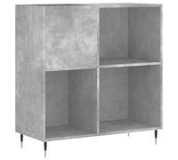 vidaXL Armoire à disques - Support tourne-disque, rangement, Gris béton, bois d'ingénierie, 84,5x38x89 cm