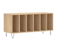 vidaXL Armoire à Disques, Support de Tourne-Disque, Armoire Latérale avec Rangement, Buffet de Salon, Moderne, Chêne Sonoma Bois d'Ingénierie
