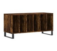 vidaXL Armoire à Disques, Support de Tourne-Disque, Armoire Latérale avec Rangement, Buffet de Salon, Moderne, Chêne Fumé Bois d'Ingénierie