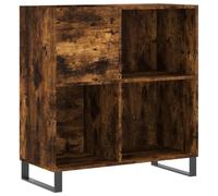 vidaXL Armoire à Disques, Support de Tourne-Disque, Armoire Latérale avec Rangement, Buffet de Salon, Moderne, Chêne Fumé Bois d'Ingénierie