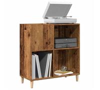 vidaXL Armoire à disques vieux bois 84,5x38x89 cm bois d'ingénierie, armoire pour tourne-disques, armoire de rangement pour 857171