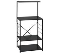 vidaXL Armoire à four à micro-ondes Noir 60x39,6x123 cm bois ingénierie
